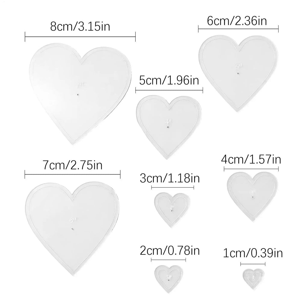 Acrylic Quilting Templates Heart Shape Tools Cutting Patterns Women