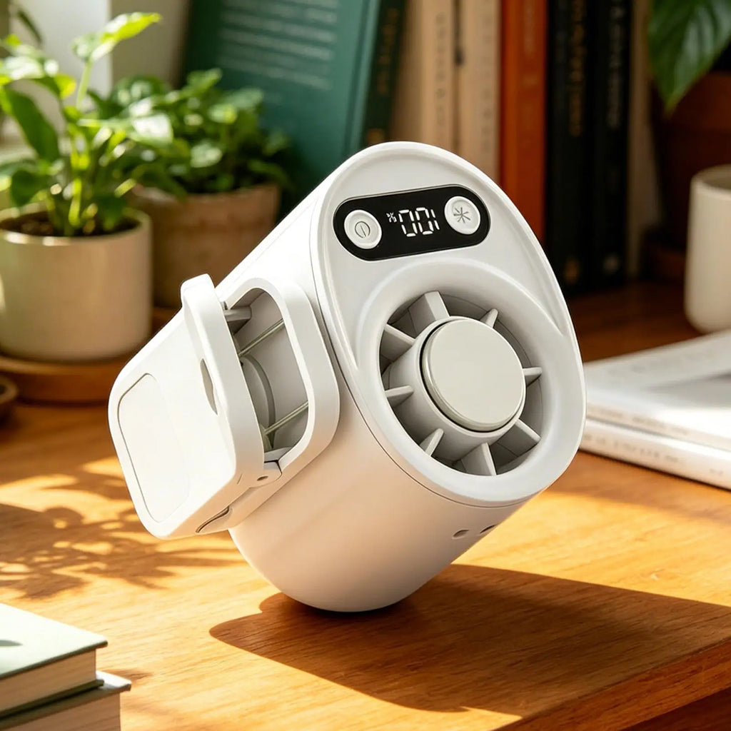 Portable Clip Fan Rechargeable Digital Display USB Portable Fan With Clip For Commuting Travel Camping Golf Beach Music Festival Zpaxo