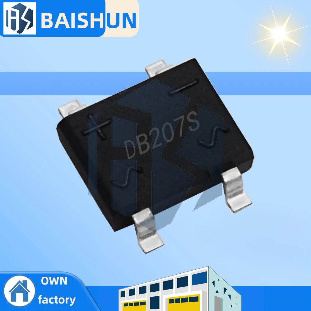10PCS/LOT DB207 SMD B207 DB207S SMD SOP Bridge Rectifiers 1000V 2A new original Zpaxo