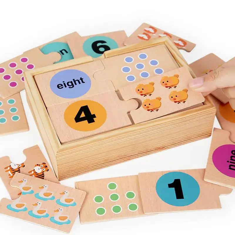 Counting Toys Kids Ages 3-5 Wooded Educational Number Puzzle Zpaxo
