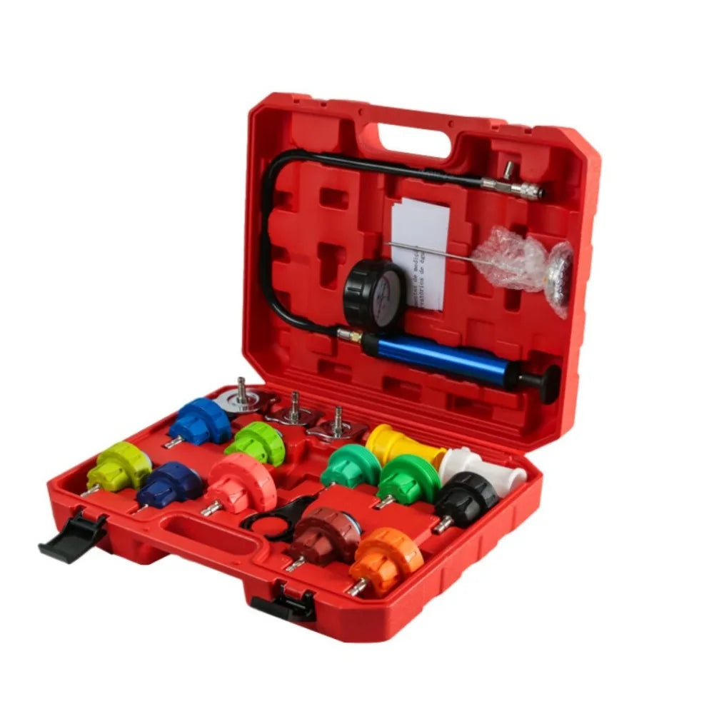 Pneumatic Purge Fill Radiator Leak Tool Pressure Detection Vacuum Zpaxo 18PCS
