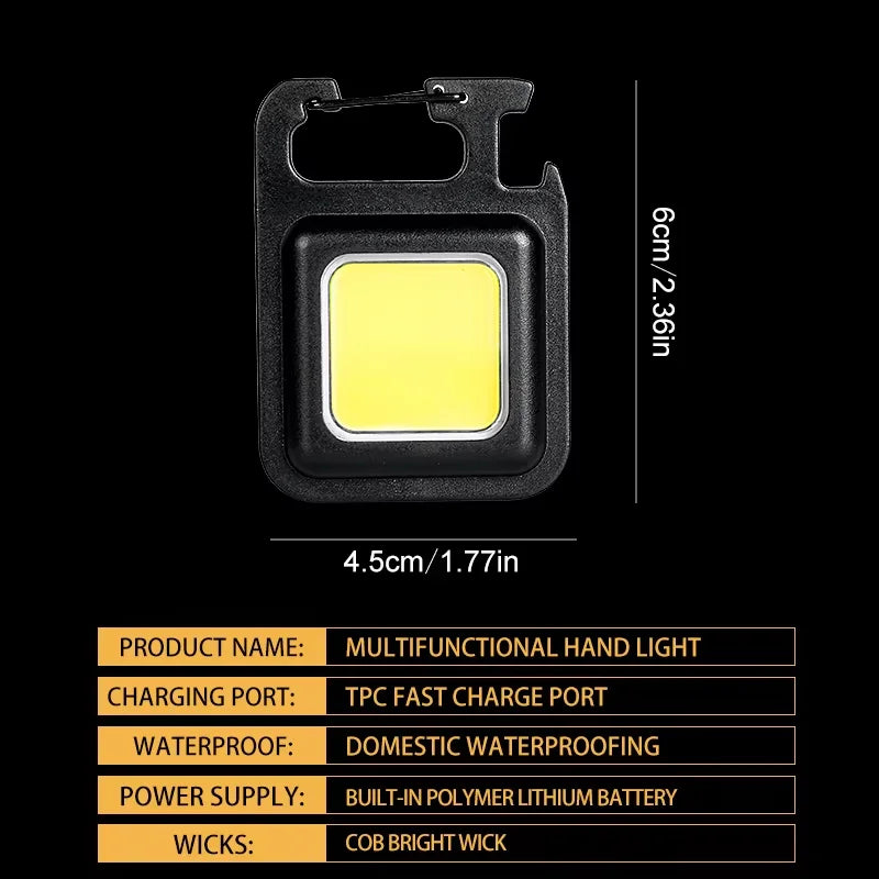 Convenient Carry-on Keychain Camping Light Multi-function COB