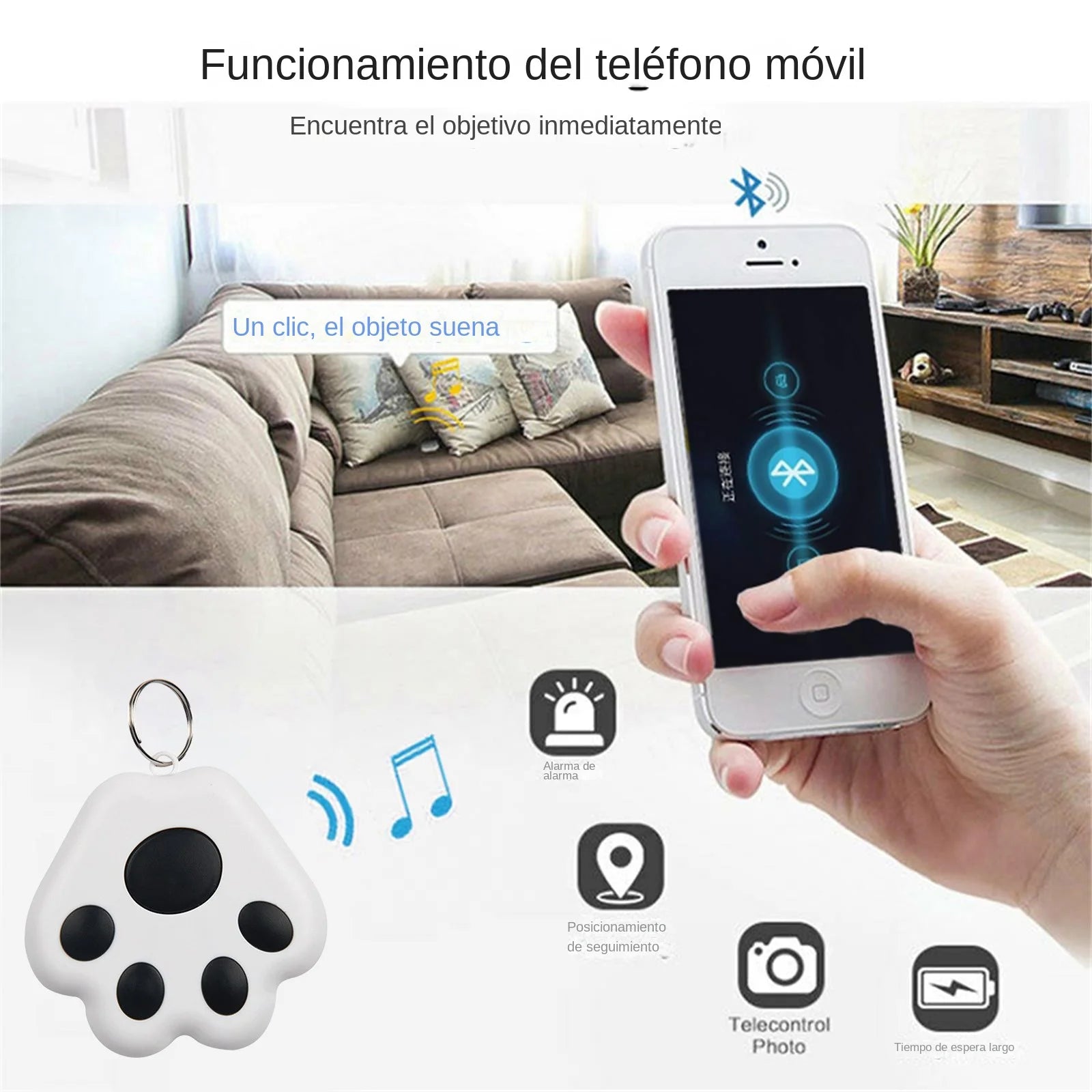 Mini Smart GPS Locator Anti Lost Alarm Wallet Keychain Tag Bluetooth Zpaxo