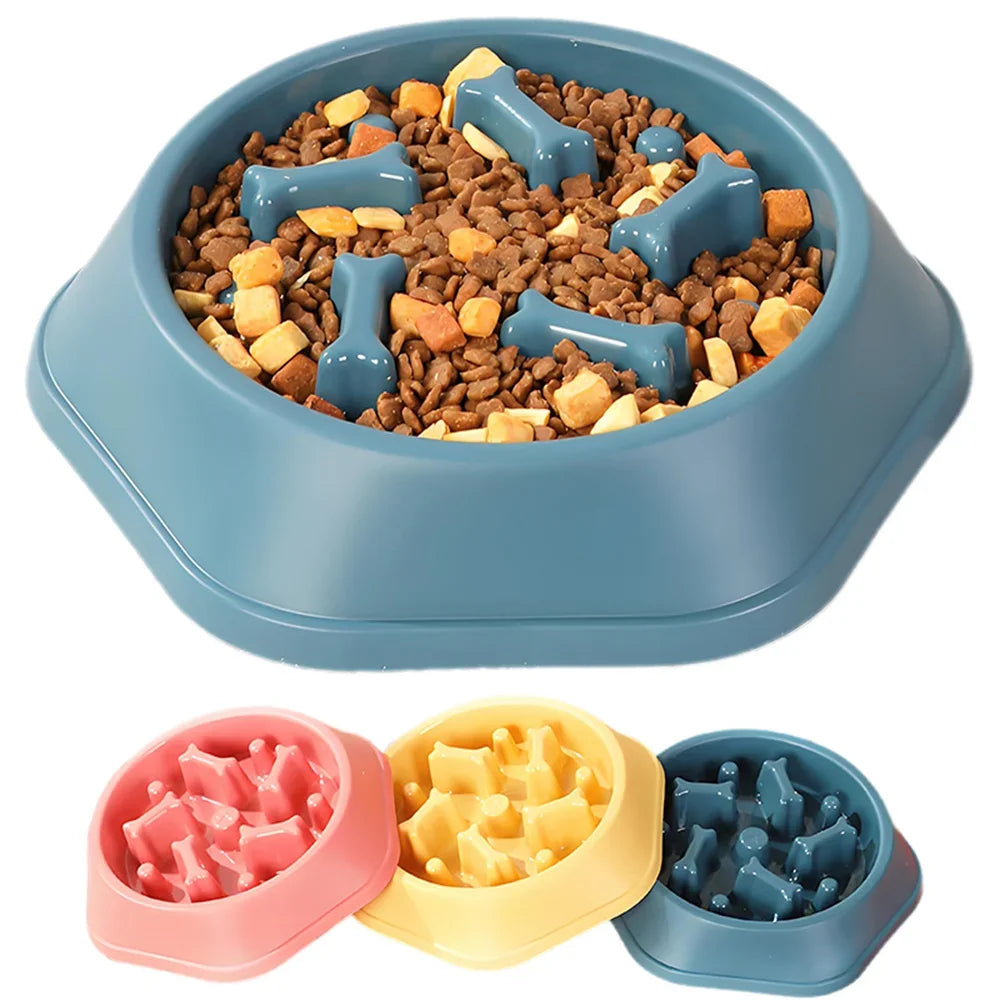 Slow Feeder Dog Bowl Anti-choking Puppy Food Anti-slip Pet Eating