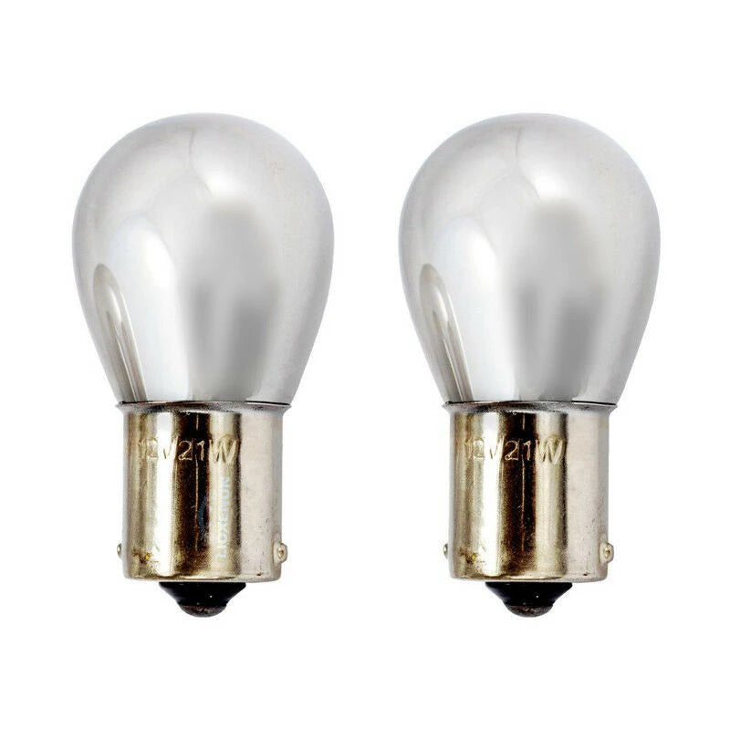 Car Indicator Light Turn Signal Chrome Plated Amber Bulbs 581 BAU15S
