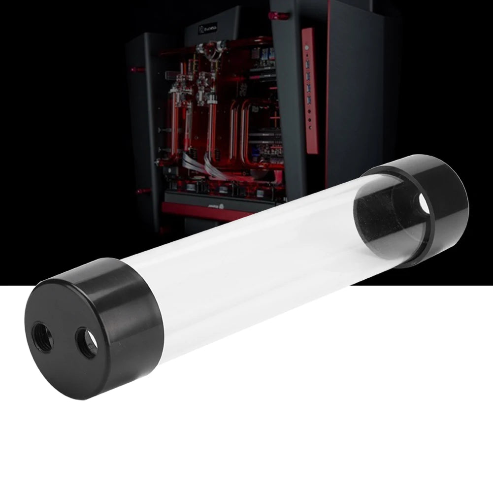 Transparent Cylindrical Computer Water Cooling Water Tank 240MM for Practicality Zpaxo Default Title
