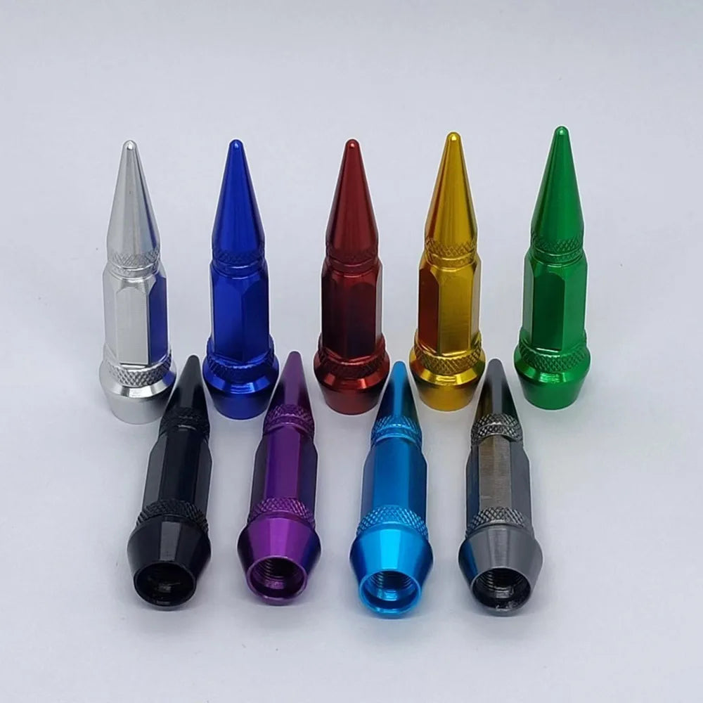 4-Pack 60mm Aluminum Tire Valve Stem Caps – Car, Truck & Moto