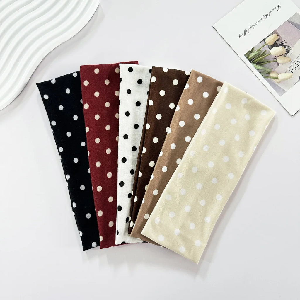 Y2K Retro Boho Breeze Wind Dot Stretch Women's Hairbands Korean Ins