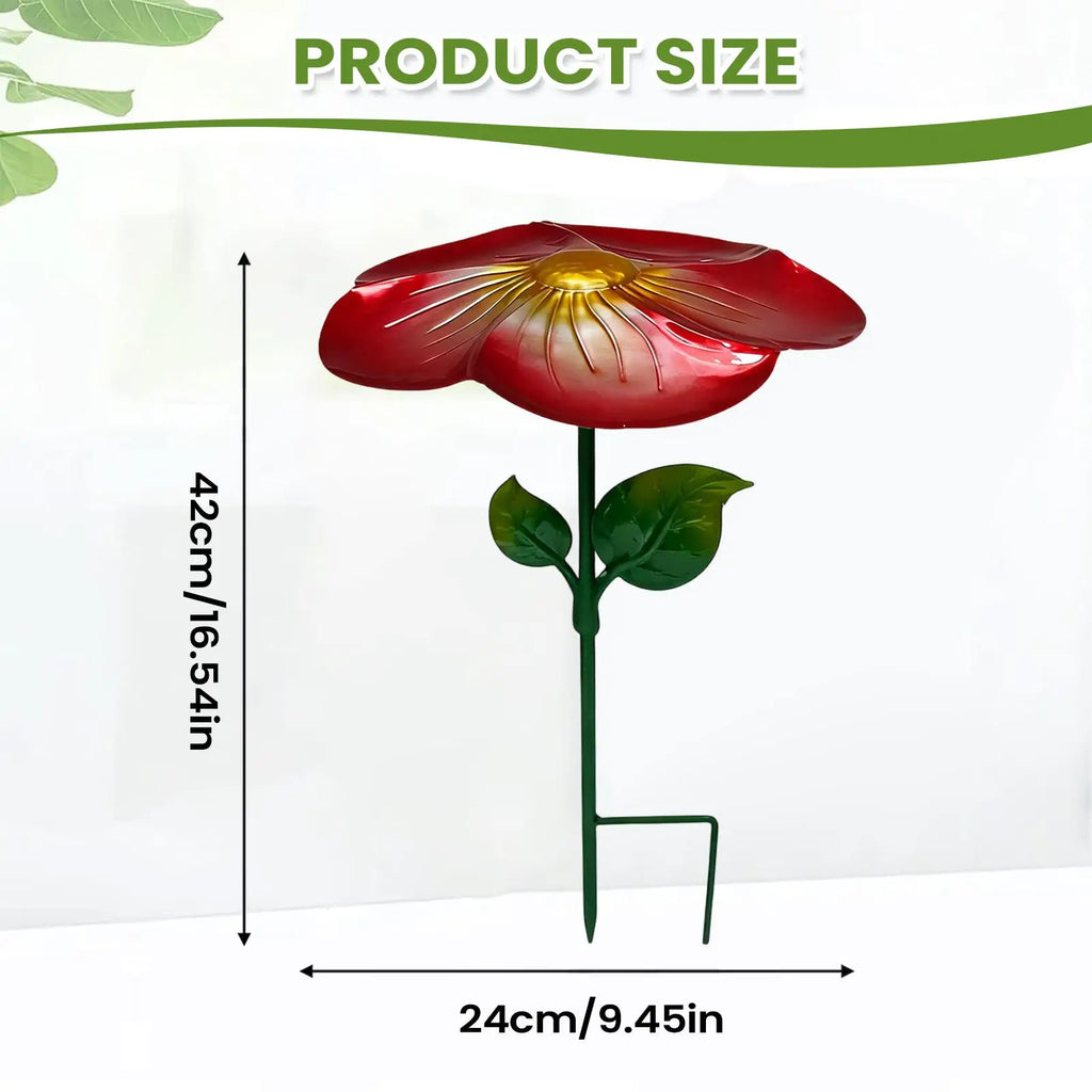 Outdoor Plant Umbrella Leaf Shape Metal Sun Shade Garden Flower Stake