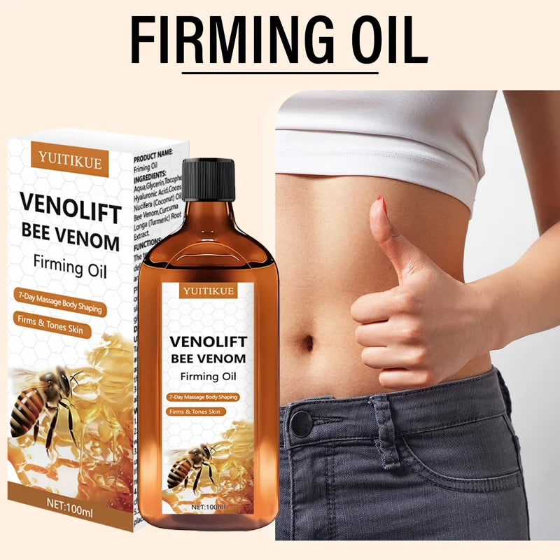 YUITIKUE Bee Venom Firming Body Oil 100ml – Slim & Contour Body Firming Oil Zpaxo