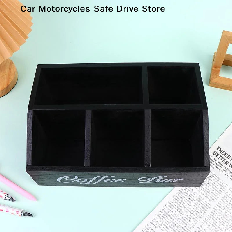CMA Boutique Coffee Storage Box Classic Wooden Multipurpose Organizer