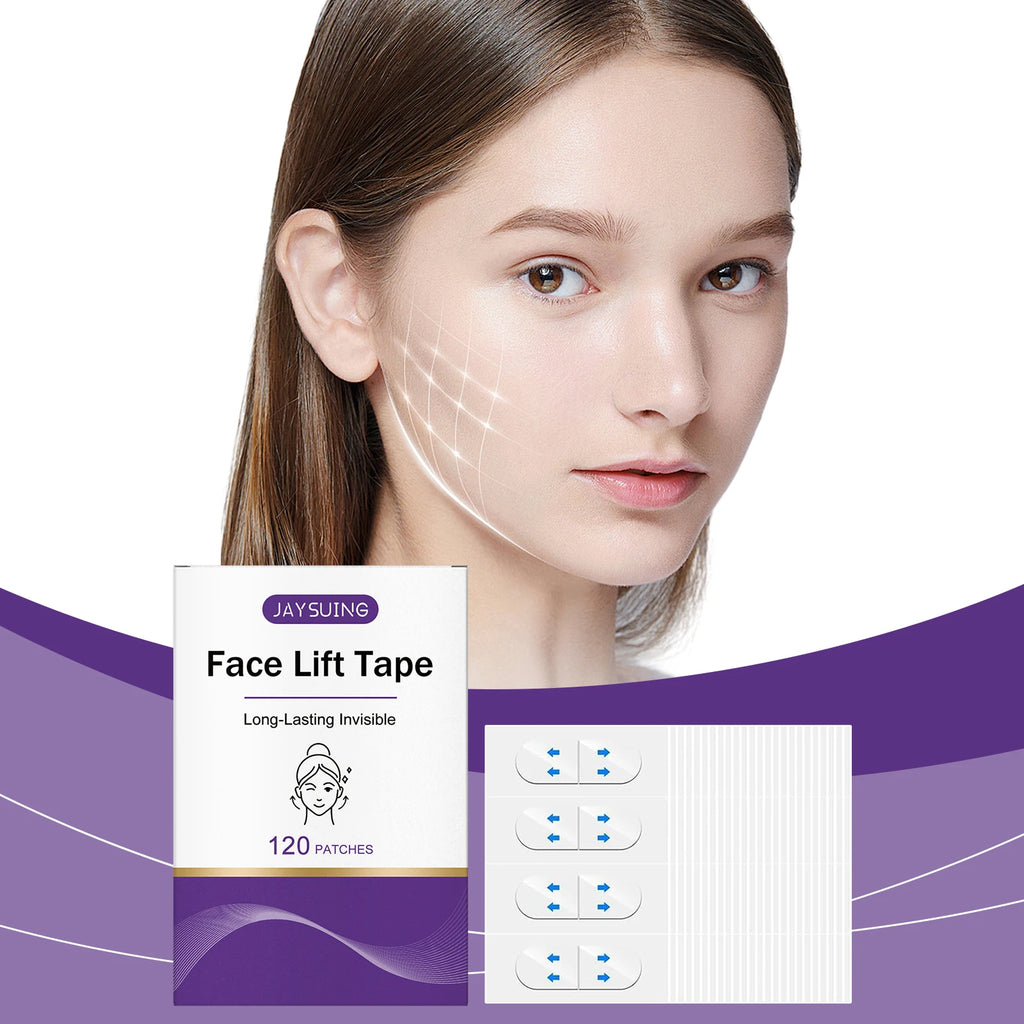 Jaysuing Invisible Face Lifting Tape – Hyaluronic Acid 120 Patches Face Lifting Patch Zpaxo