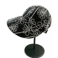 Fashion Retro Women's Bucket Hat Flower Embroidery Korean Style Sun Hat Casual Versatile Sweet Spicy British Hat For Lady Girl Zpaxo Black