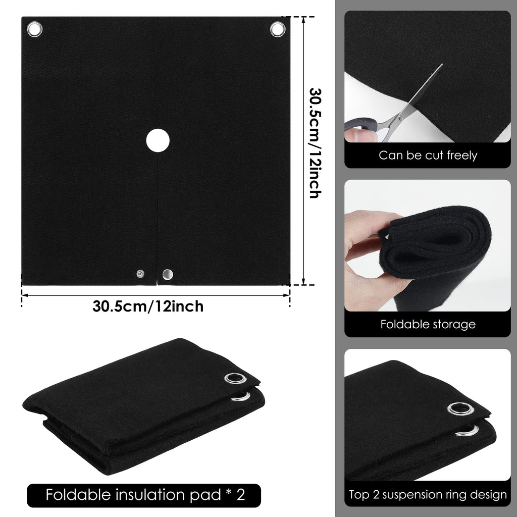 1/2/5Pcs Fireproof Welding Protective 1800°F Blanket High Temp Insulation Retardant Carbon Felt Blankets for Metal Working 2025 Zpaxo