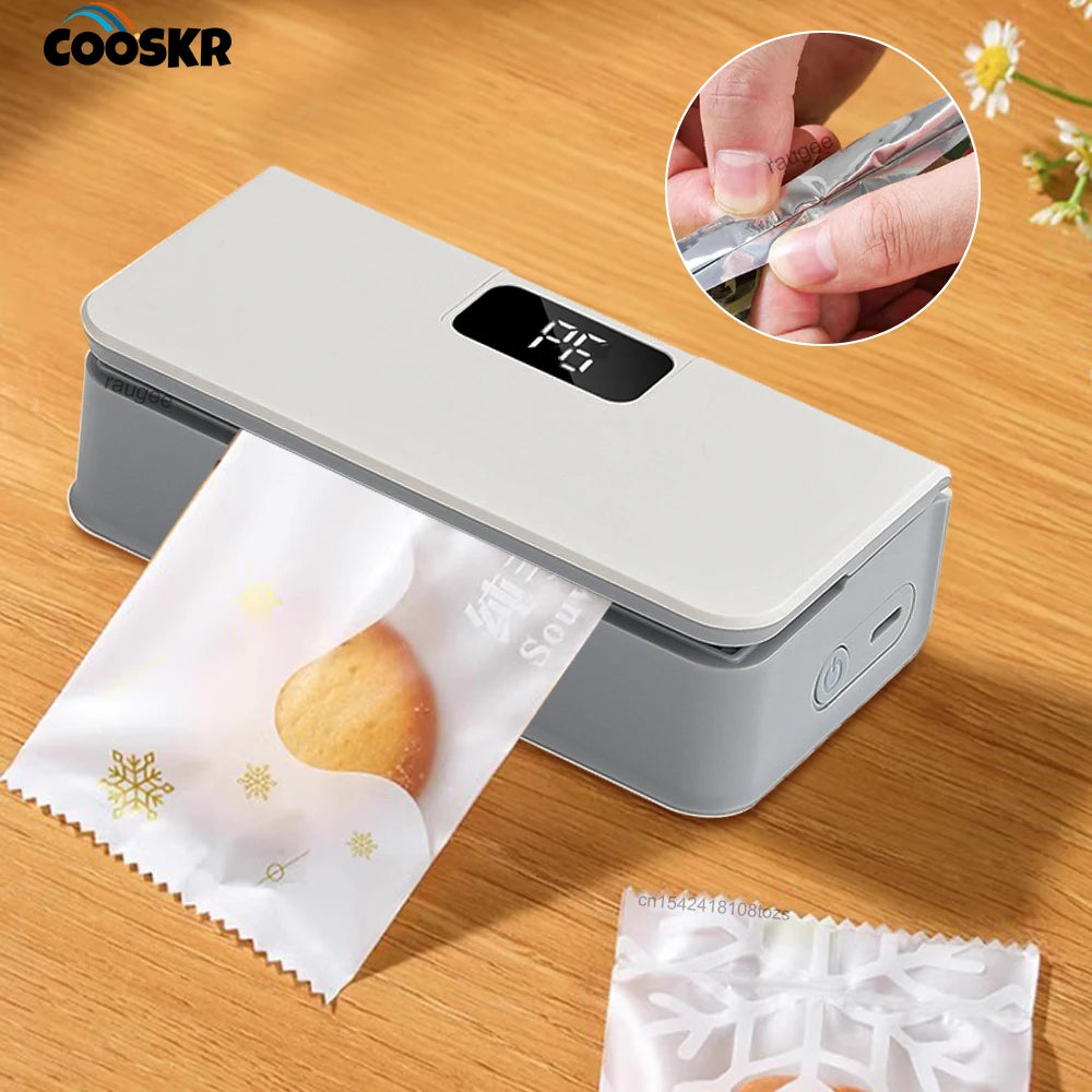 Heat Sealer Portable Rechargable Bag Sealing Machine Food Storage
