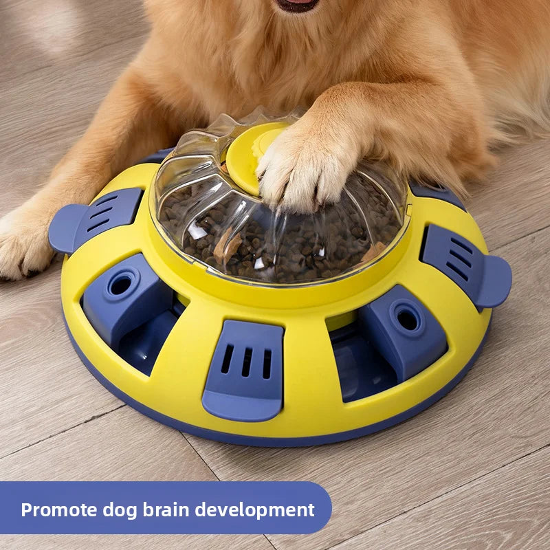 Spinning Pet Puzzle Toy – Cat & Dog Food Dispenser