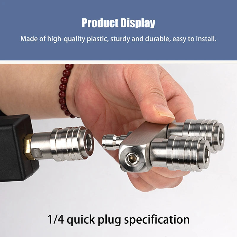 Dual-Head Rotating Nozzle Quick Connect High-Pressure Washer Adapter