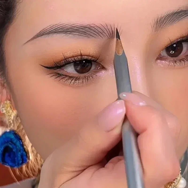 Microblading Eyebrow Pen Makeup Waterproof Lasting Matte Black Brown
