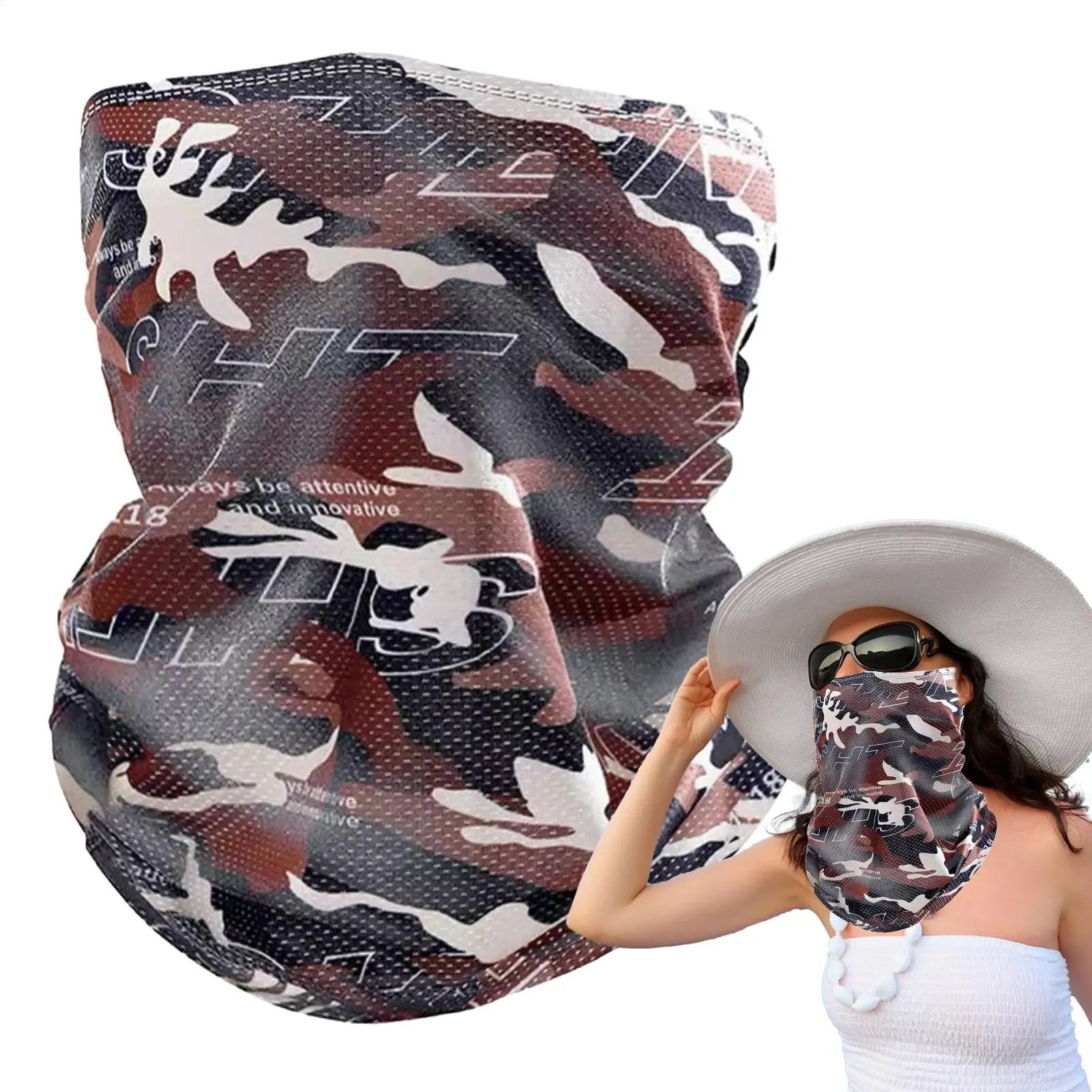 UV Protection Ice Silk Face Gaiter – Windproof Outdoor Bandana Outdoor Face Gaiter Zpaxo