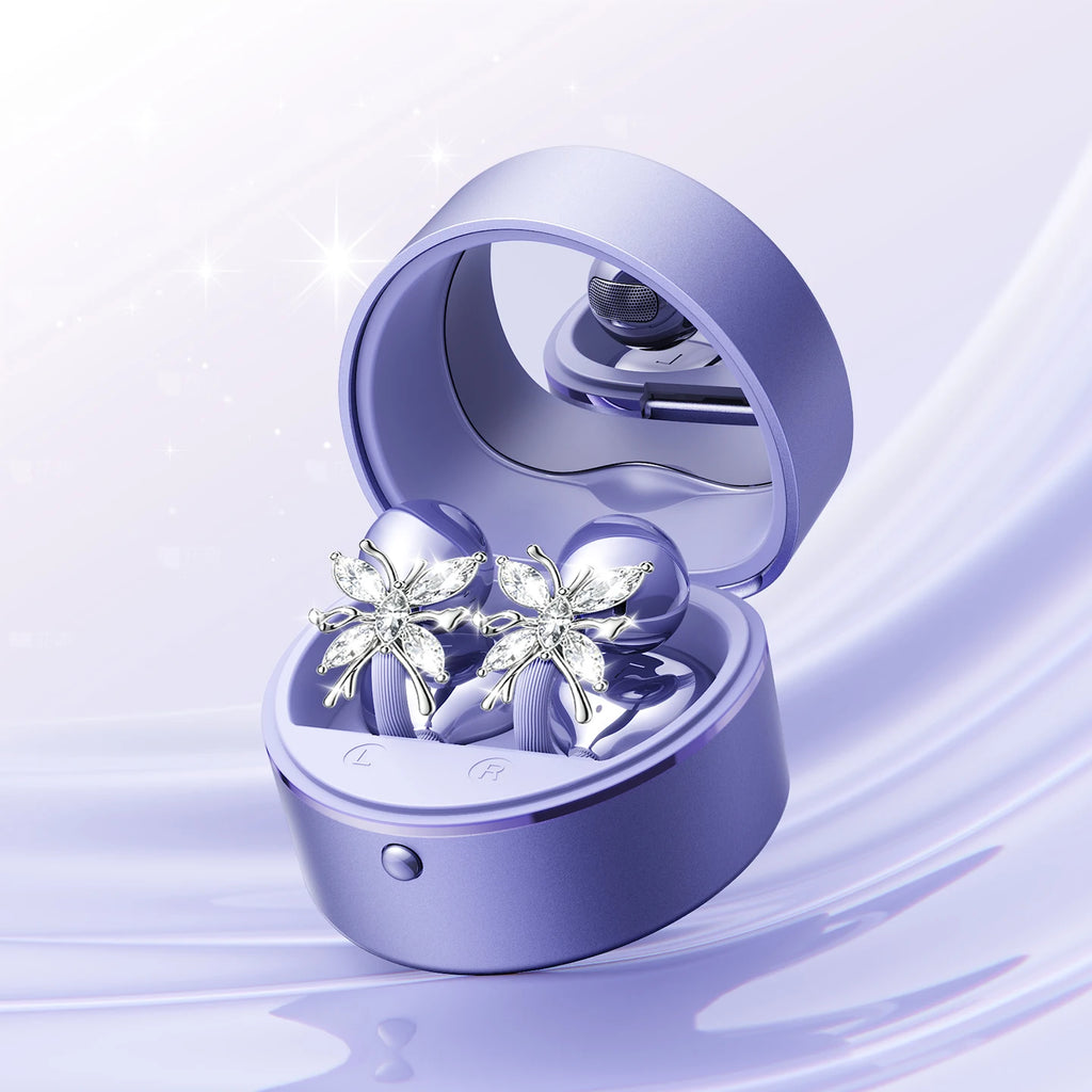 Clip-on Open Ear Earbuds Detachable Butterfly Earrings Wireless
