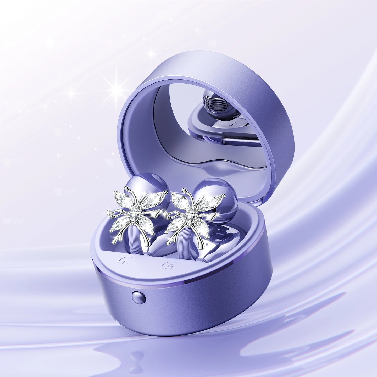 Clip-on Open Ear Earbuds Detachable Butterfly Earrings Wireless
