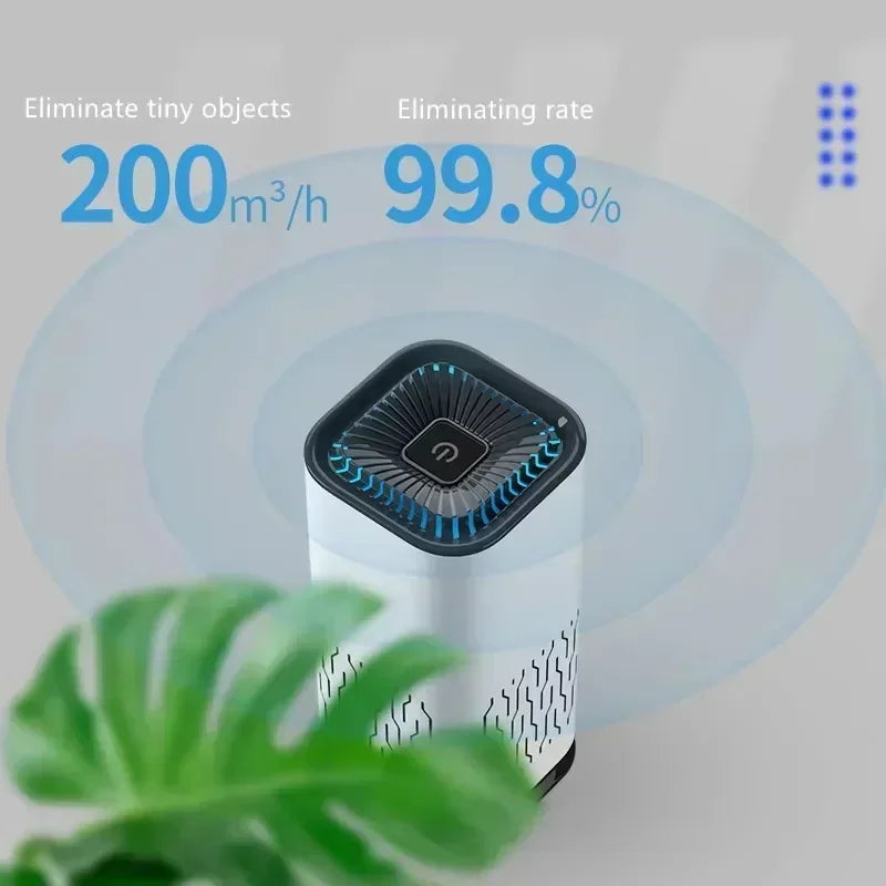 Portable HEPA Air Purifier – Smoke & Odor Filter for Car & Home