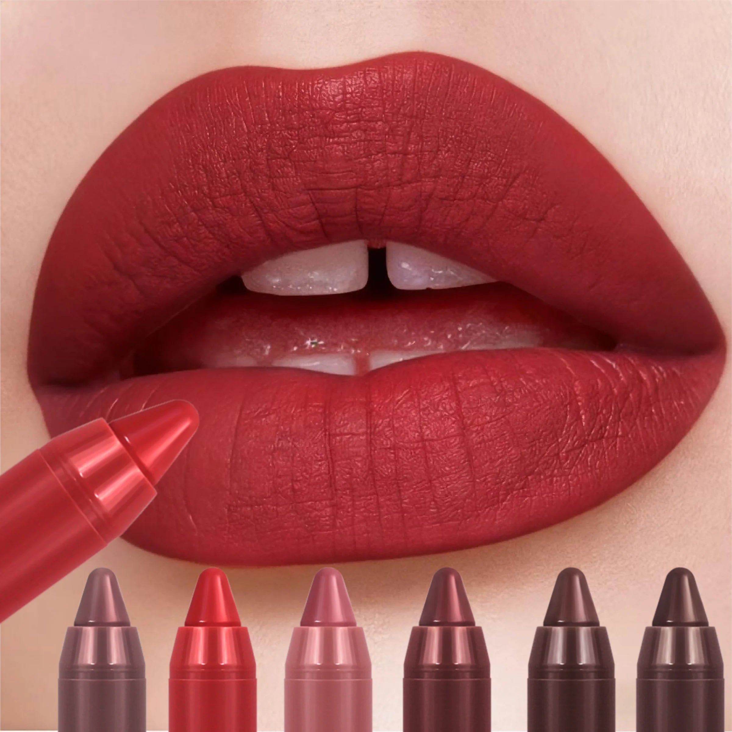 1PC Matte Velvet Lipstick - Non-fading, Nude Color Series Enhances Complexion Without Drying Out, Suitable for New Year Zpaxo