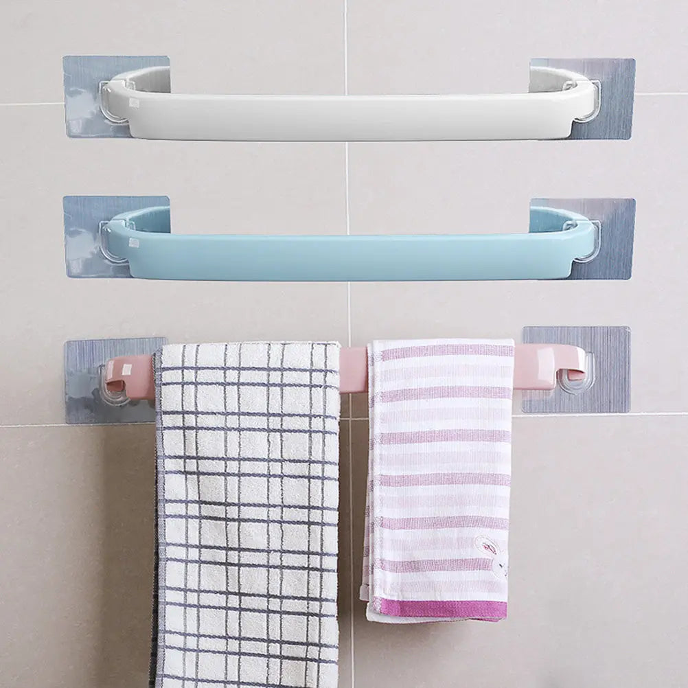 Sturdy No-perforation Self-adhesive Towel Rack Small Bathroom