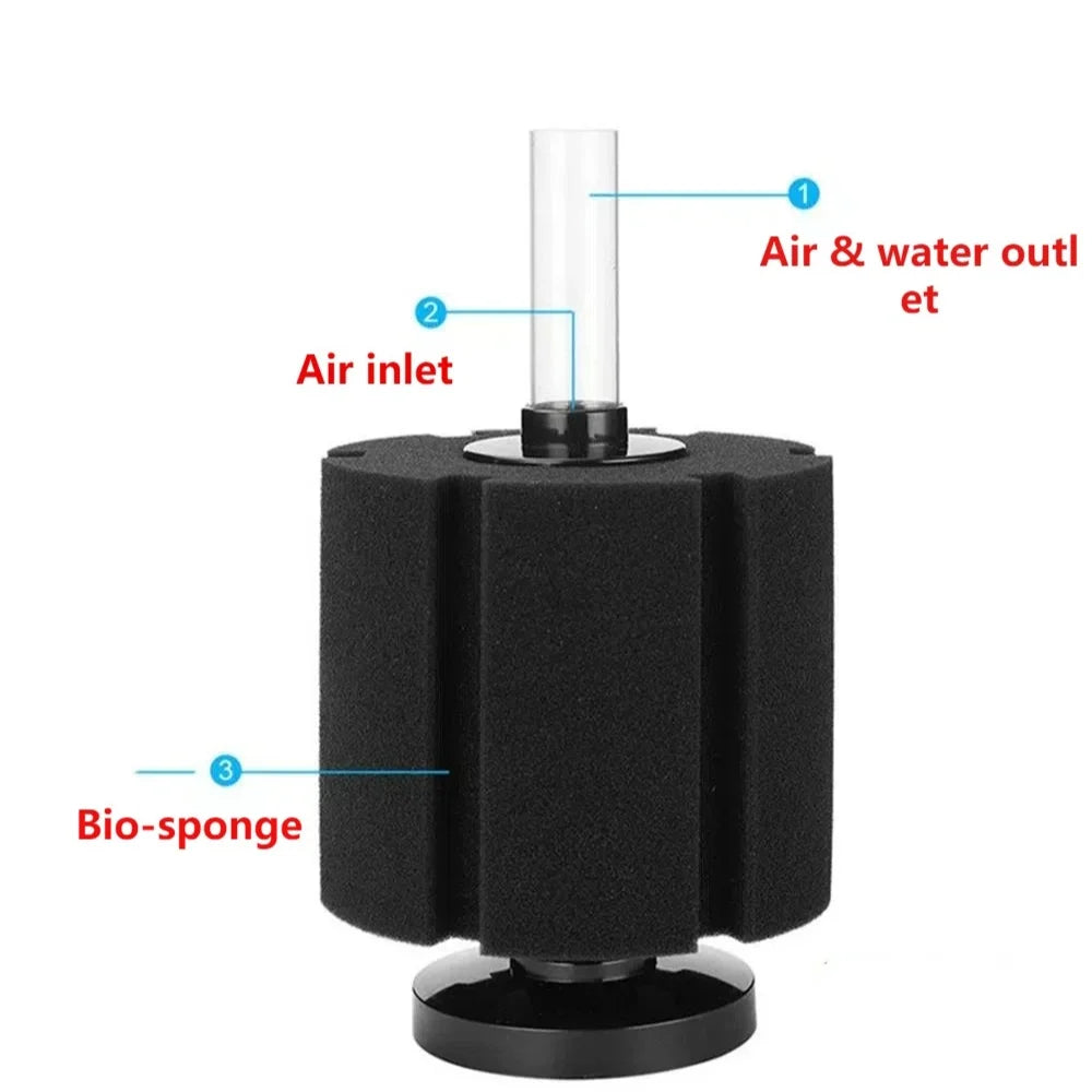 Aquarium Filter Sponge Fish Tank Air Pump Skimmer Biochemical Bio