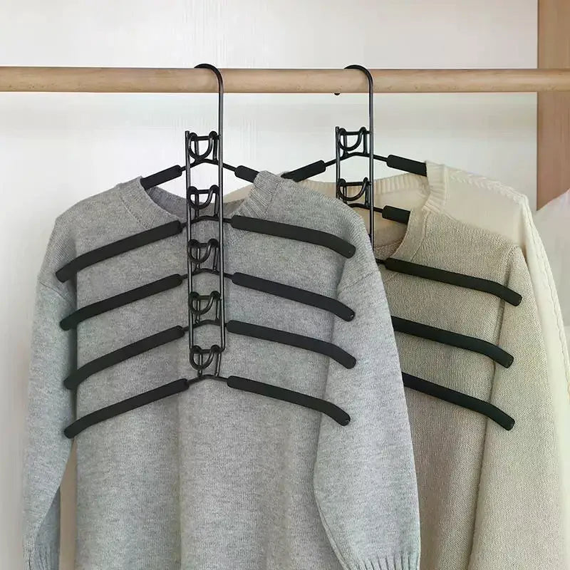 Multi-Tier Hanging Closet Hanger With Hooks Space-Saving Organizer For Closet Coats Shirts Dresses Jackets Hanging Storage Zpaxo