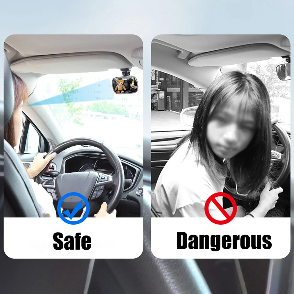 Adjustable 360 Rotation Car Back Seat Baby Kids View Mirror Universal