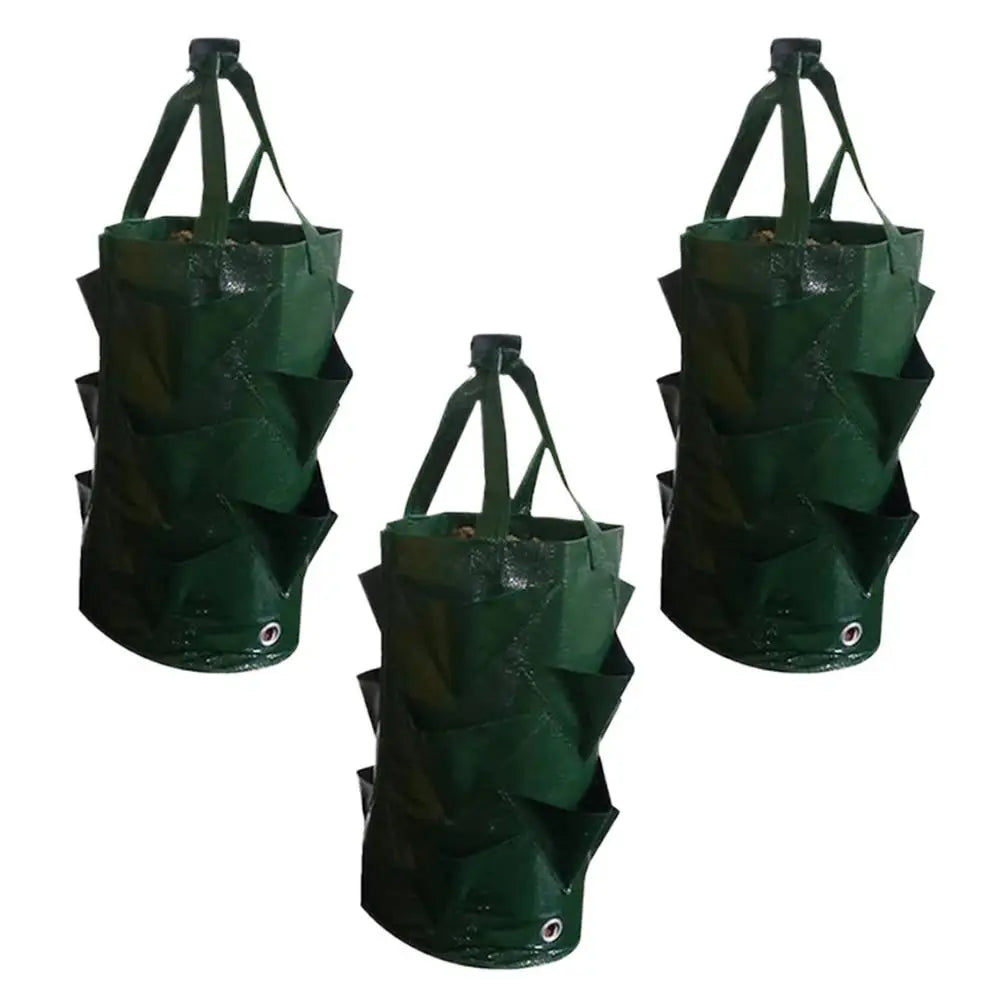 Strawberry Growing Containers 3 Vegetable Planting Bags Gallon Patio