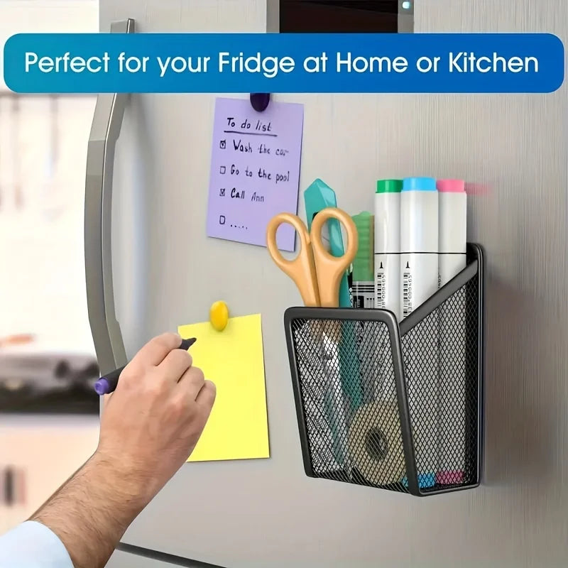 Magnetic Pencil Holder Strong Magnets Mesh Design Whiteboard