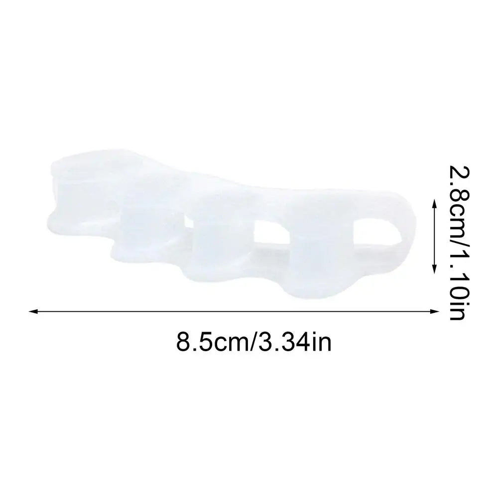 1 Pair Silicone Toe Separator Bunion Corrector Hammer Toe Corrector Soft Silicone Material for Toe Separation Foot Care Tool Zpaxo Transparent