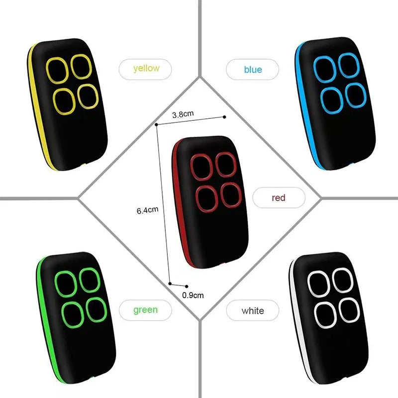 433Mhz 4 Keys Colorful Remote Control RF Wireless Copy Code Electric Zpaxo