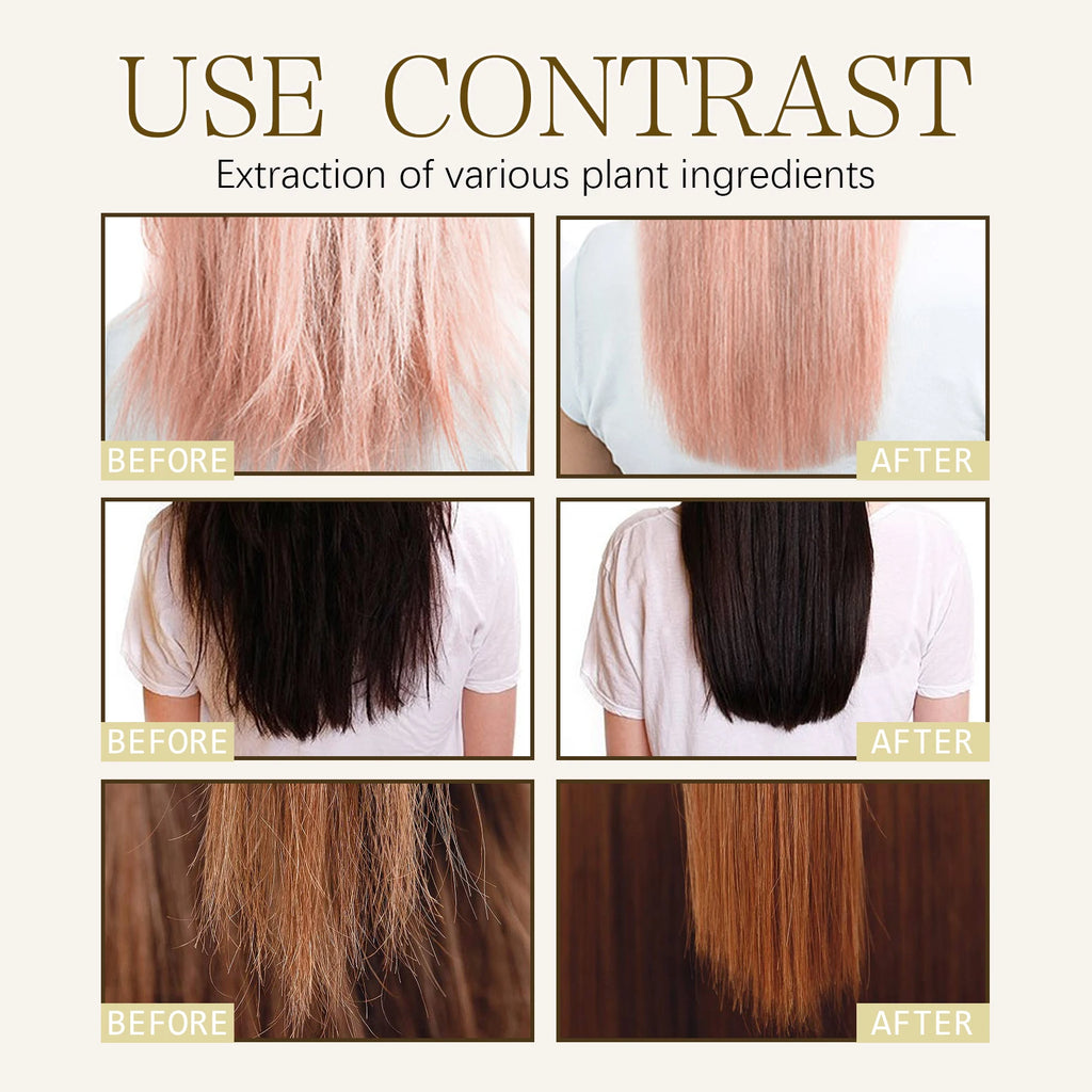 EELHOE Keratin Hair Growth Serum Natural Repair Essence Spray for Dry Curly Hair Hydrate Smooth Frizz Control Growing Hair Care Zpaxo
