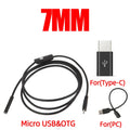 Type-C USB Endoscope Camera 7.0/5.5mm Flexible Cable Endoscope Pipe USB C Endoscope Inspection Mini Camera For Ios Android Phone Zpaxo 7mm-2m