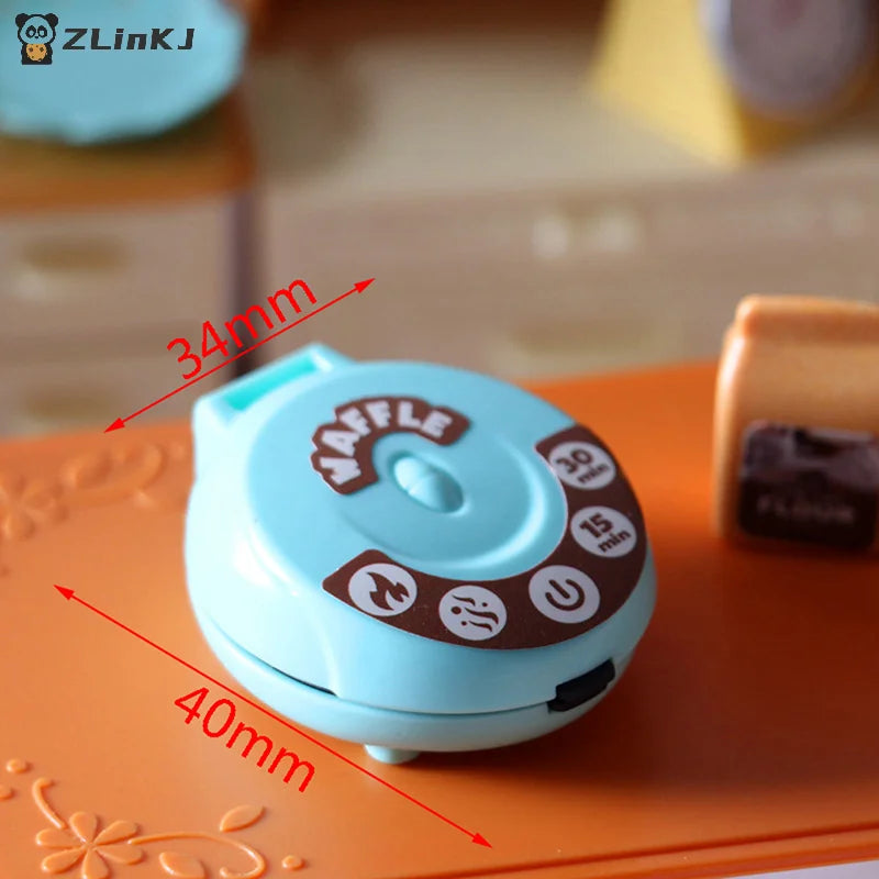 ▶Mini Electric Oven for 1/6 1/12 Scale Dollhouse Kitchen Furniture Decration Accessories Miniature Food Bread Maker Model Zpaxo