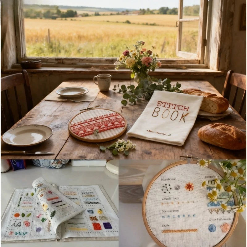 Embroidery Stitch Books Step-by-step DIY Sewing Book Beginners Learn