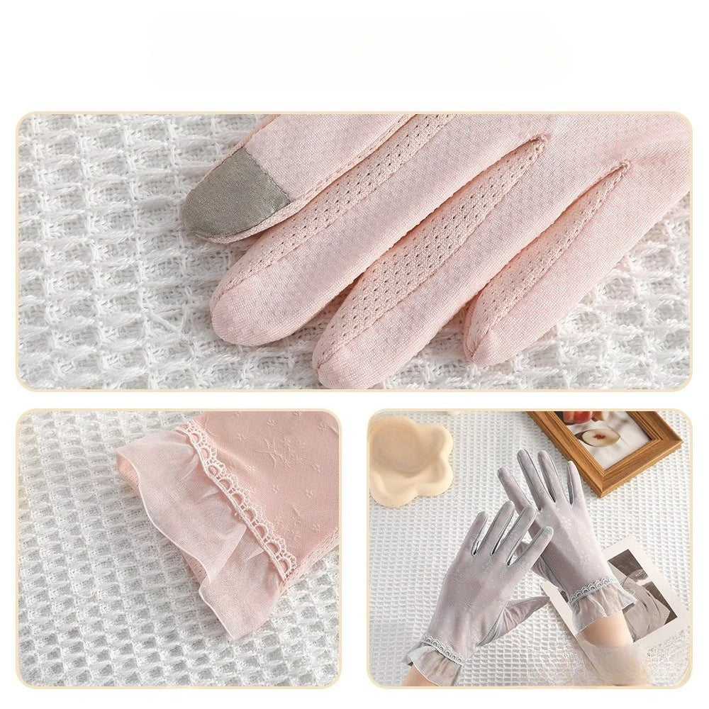 Women's sun protection gloves for outdoor driving cycling lightweight anti slip breathable fashionable sun protection in summer Zpaxo