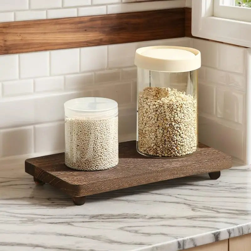 Wooden Display Stand Square Wood Modern Stylish Home Decoration