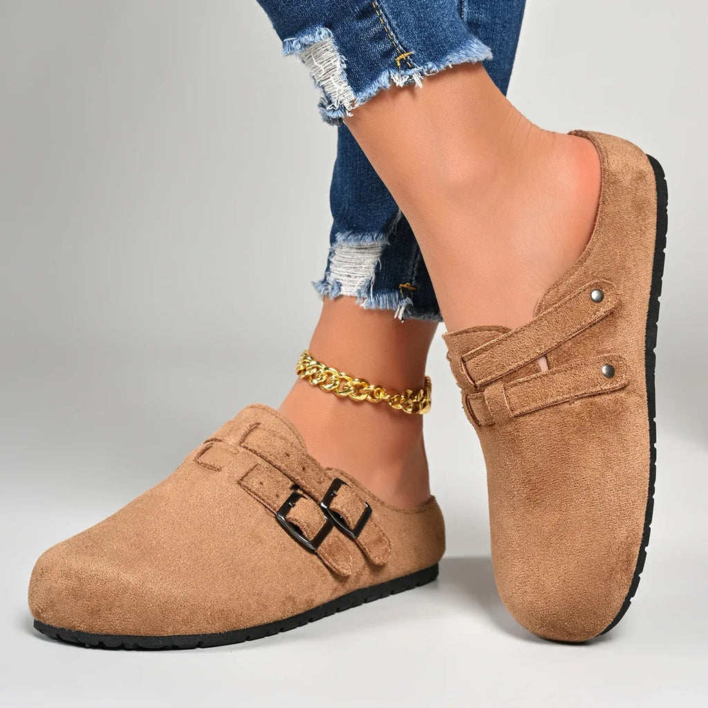 Women Slippers French Outdoor Fashion Sandals Thick Bottomed Slip-on Zpaxo