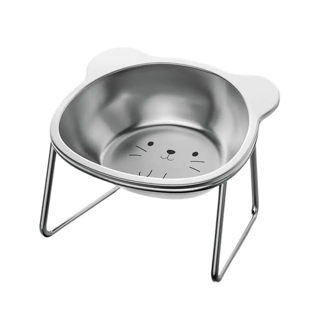 Cat Bowls Elevated Stainless Steel 15 Tilted Feeder Detachable Kitten
