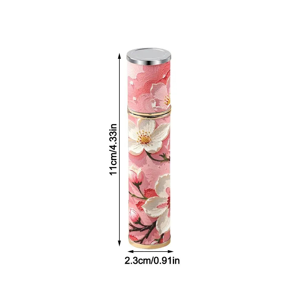 Fashion PU Leather Perfume Bottle Floral Cosmetic Container Zpaxo