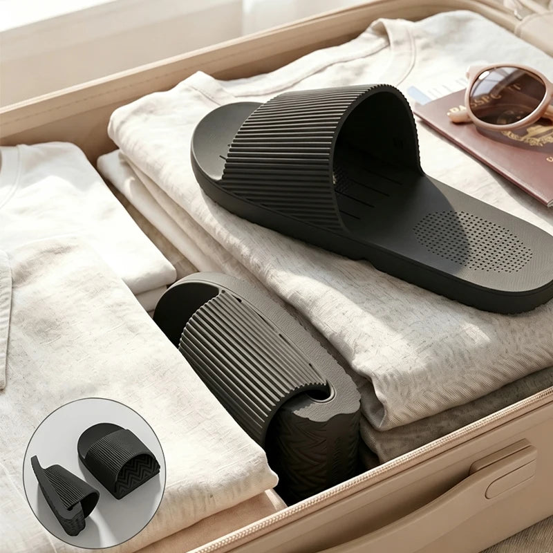 Soft Foldable Slippers Women EVA Portable Travel Indoor Bathroom
