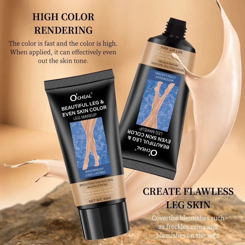 Concealer Leg Cream Waterproof Even Skin Tone Beauty Cream Stockings Cream Leg Care Moisturizer Zpaxo