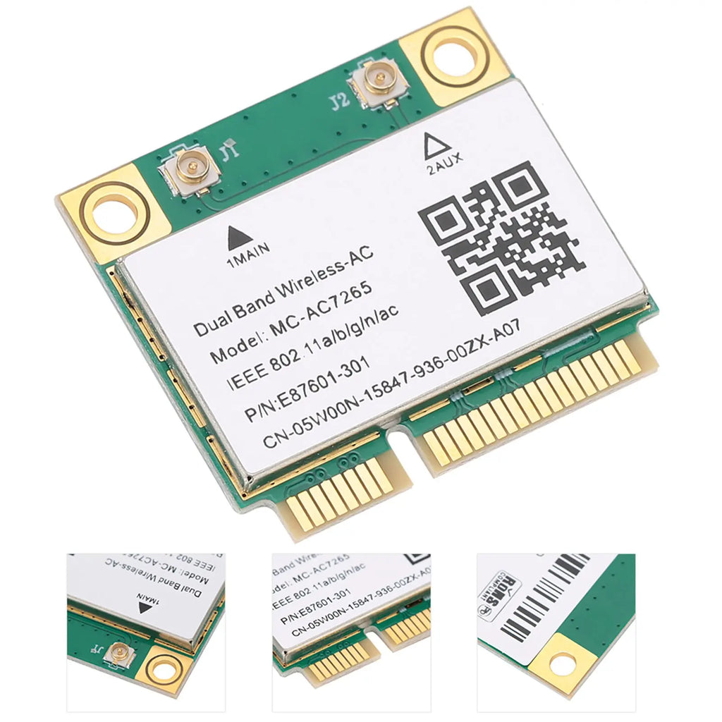 Network Card Mini PCI E Gigabit Dual Band Bluetooth 4 2 Wireless Wifi