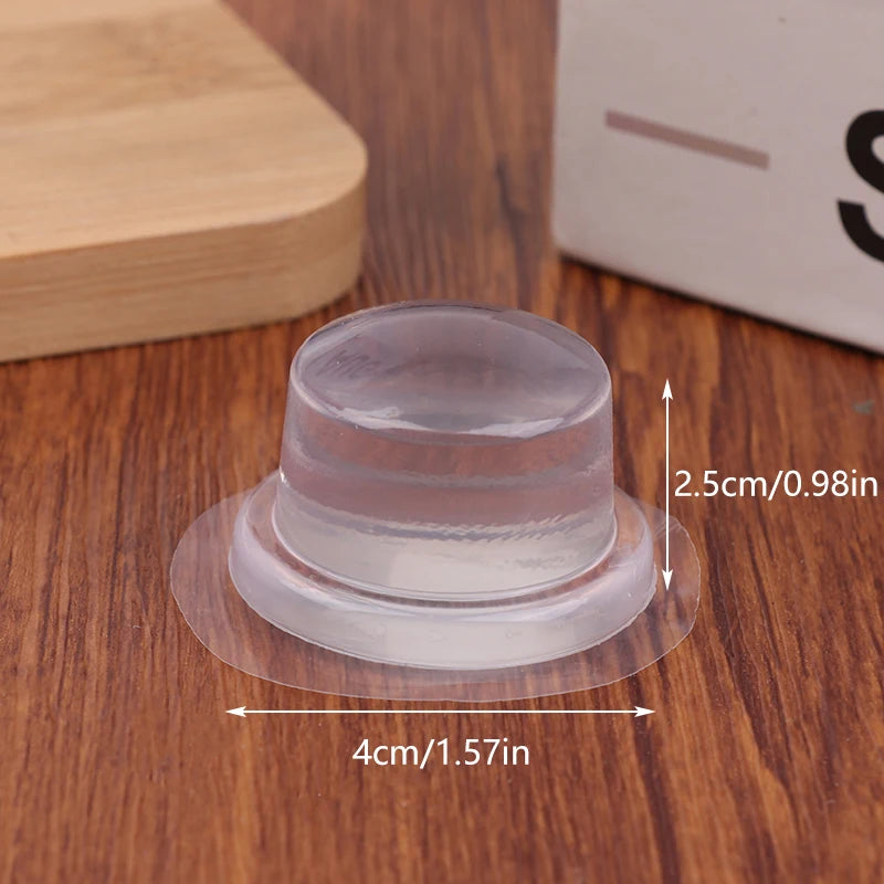 Safety First No-drill Silicone Door Stoppers 1 3 Transparent Zpaxo
