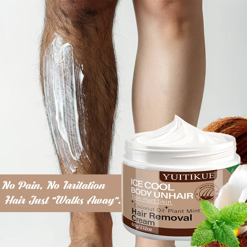 YUITIKUE Ice Cool Mint Hair Removal Cream – Smooth Skin Hair Removal Cream Zpaxo