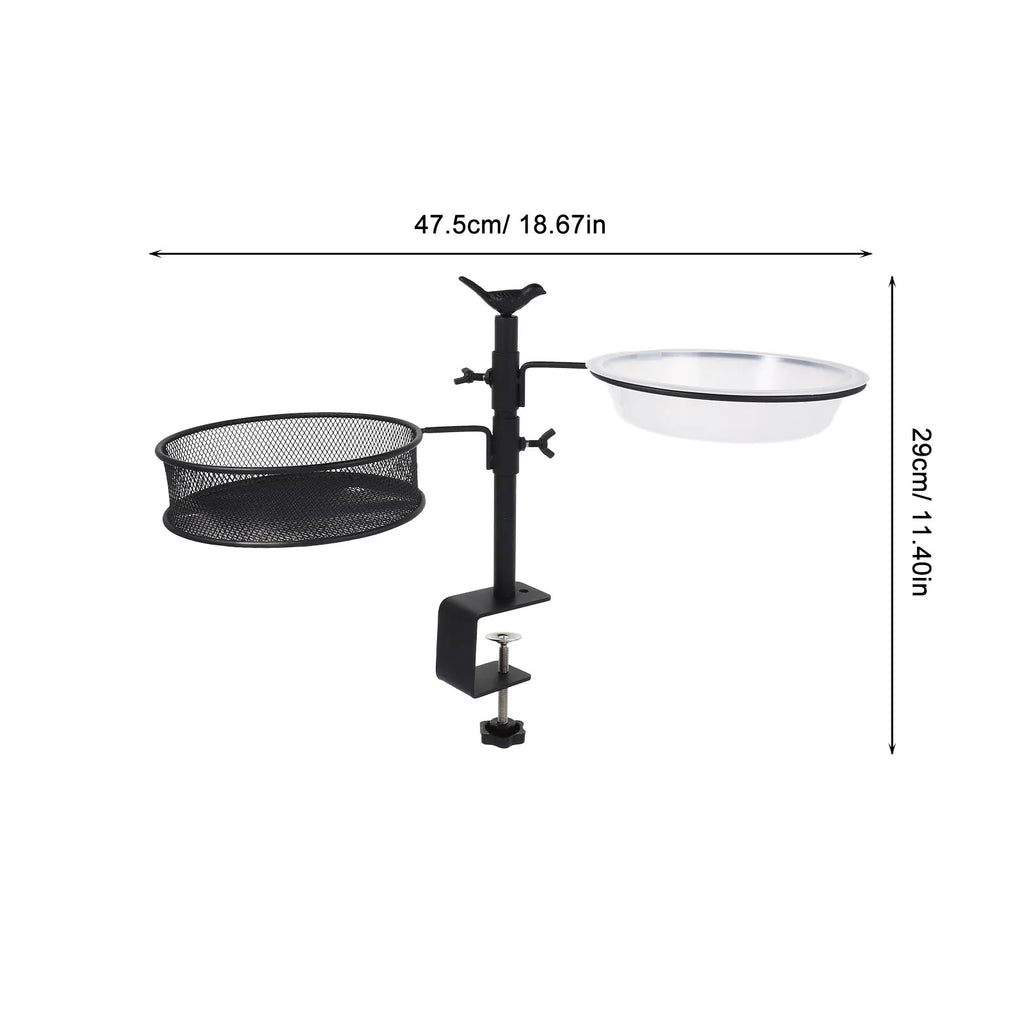 Detachable Bird Feeder Hanger Bath Stand Feeding Station Outdoor Deck